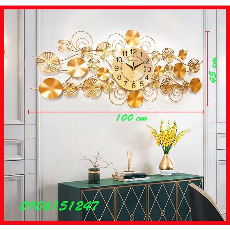 Đồng hồ treo tường trang trí decor C2 kích thước 110 x 45 cm