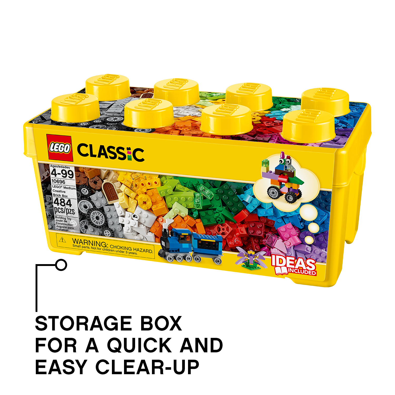 Đồ Chơi Lắp Ráp LEGO Thùng Gạch Trung Classic Sáng Tạo 10696 Cho Bé Trên 1 Tuổi (484 chi tiết)