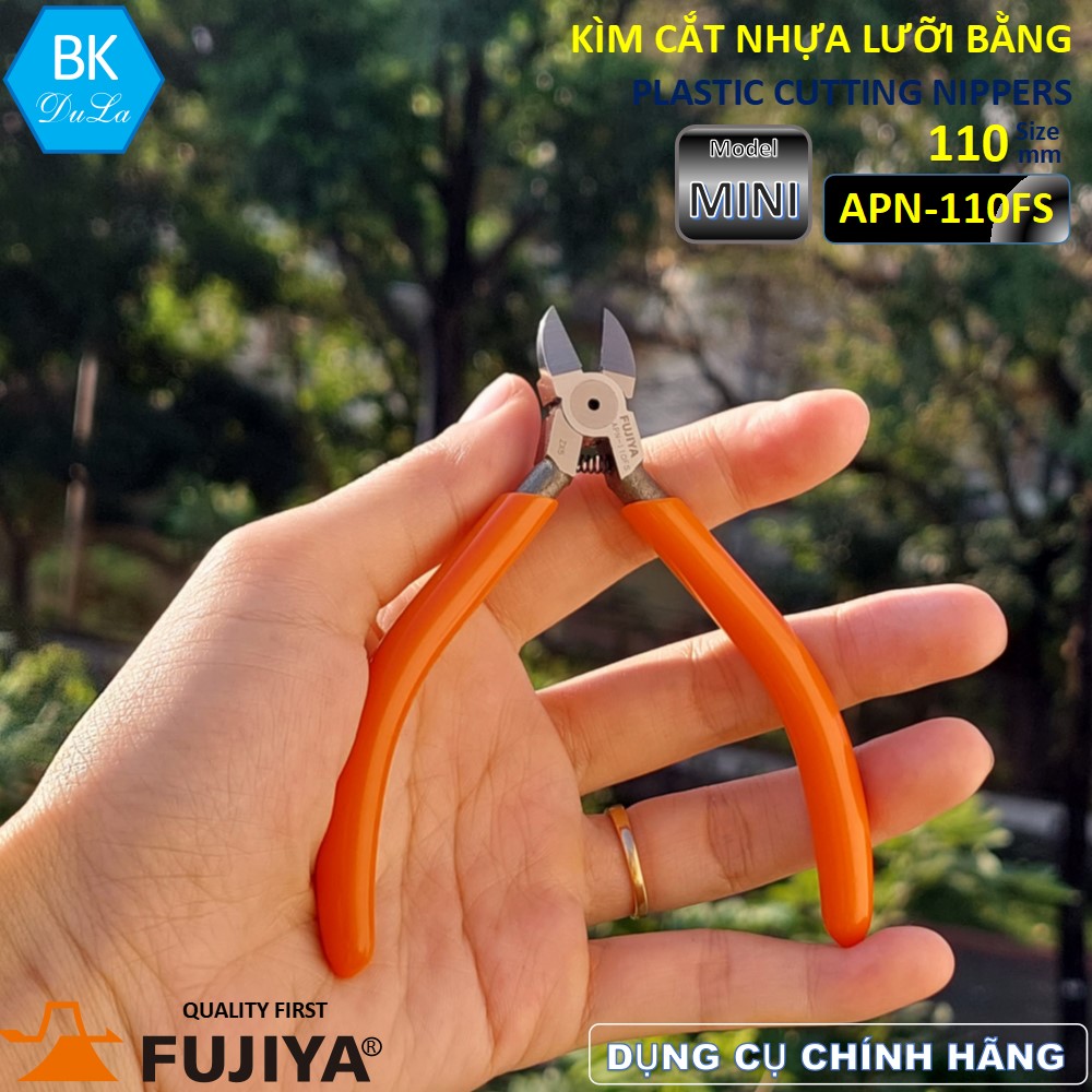 Kìm cắt nhựa - Kìm cắt Bavia lưỡi bằng 4.5inch /110mm Fujiya APN-110FS GENUINE công nghệ Nhật Bản