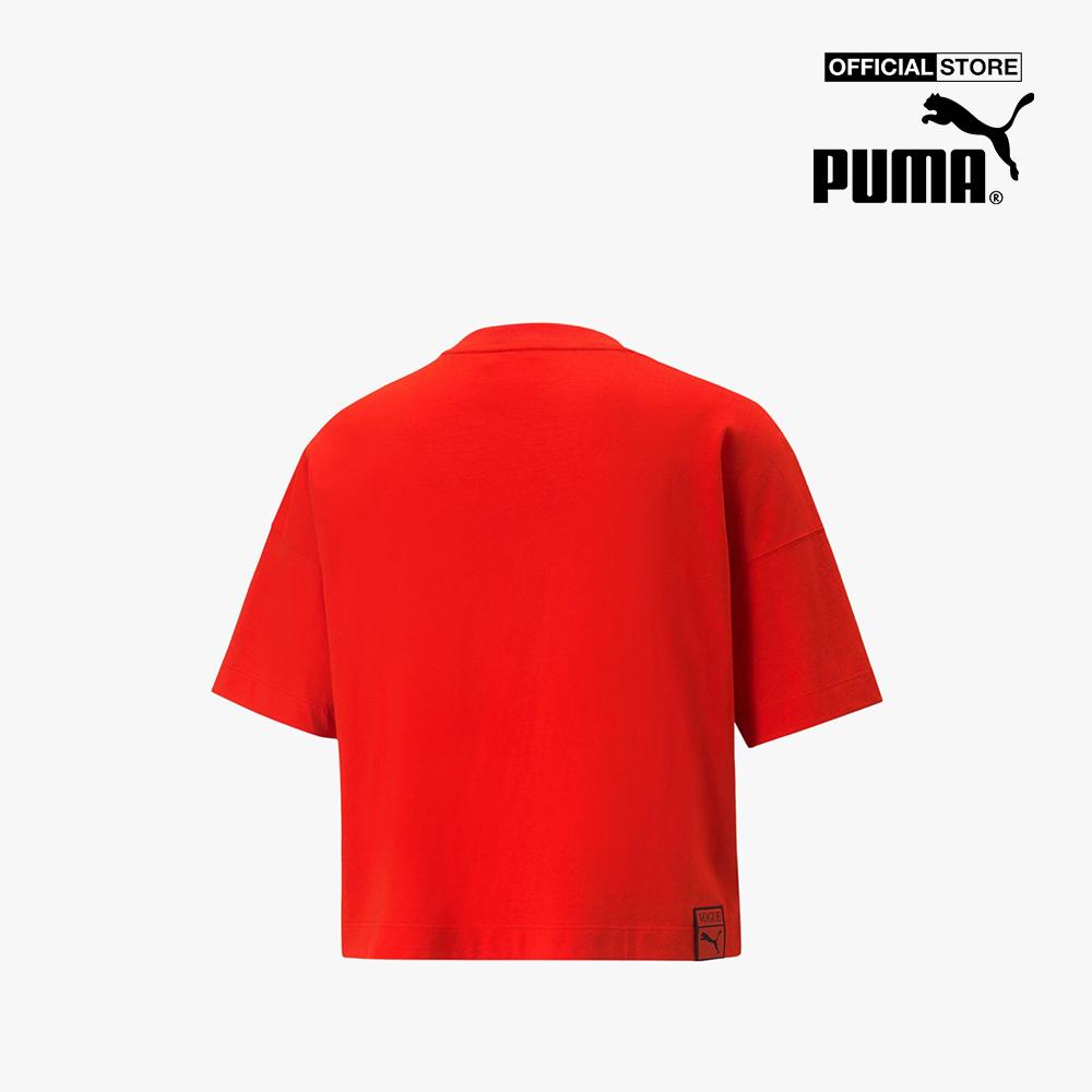 PUMA - Áo thun nữ tay ngắn cổ tròn dáng lửng hiện đại Puma x Vogue 534691