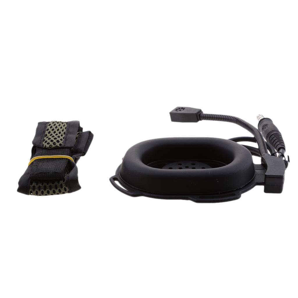 PTT Headband Headphone Earpiece with Mic for Baofeng TYT Kenwood Two Pin Two Way Radio