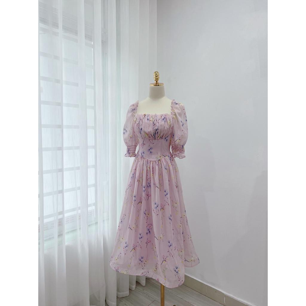TIELA Đầm váy hoa tay phồng - Maika Dress