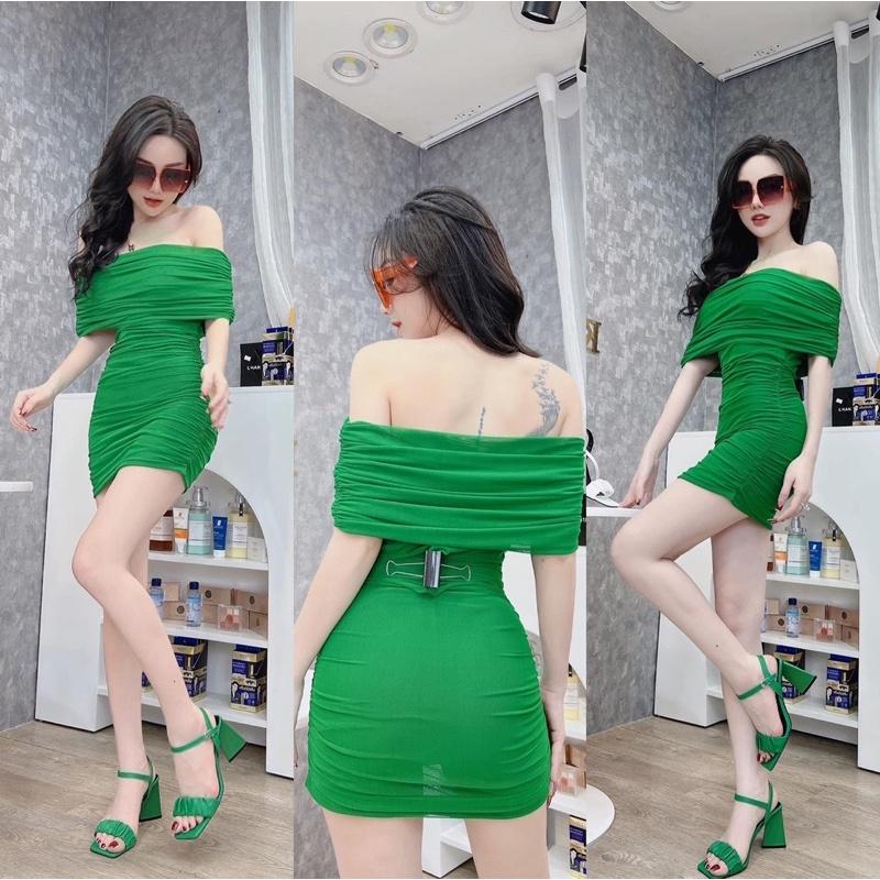 Đầm trễ vai nhúng