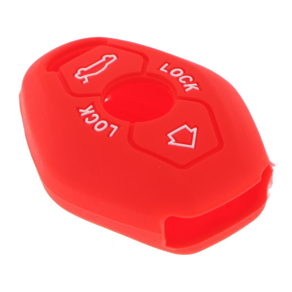 Silicone Car Remote Key Case  Buttons Auto Key Case For  Red