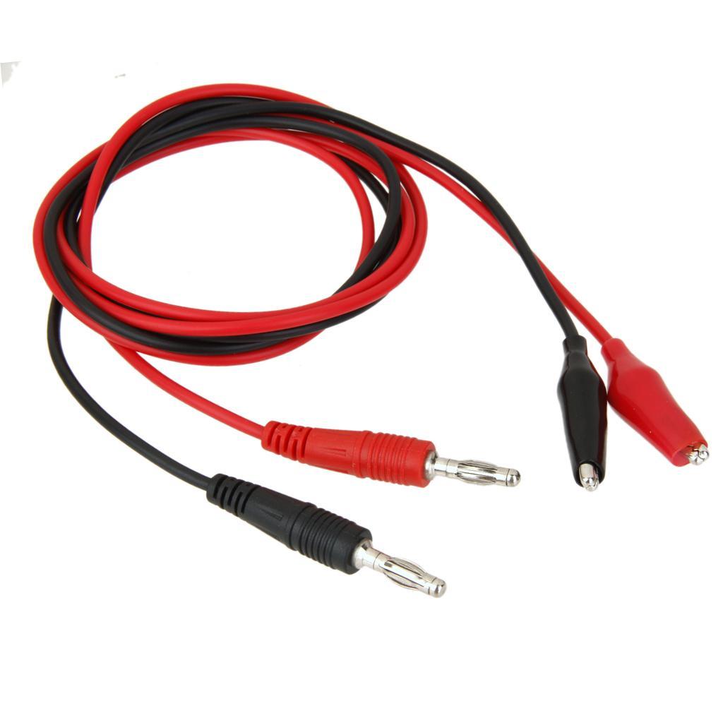 Banana plug to Aligator Clip Test Lead Cable for Tester Multimeter R+B