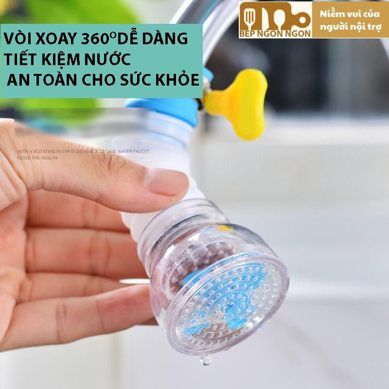 Đầu lọc nước điều chỉnh tăng giảm áp gắn vòi chậu rửa bát quay nhiều chiều_BEP NGON NGON