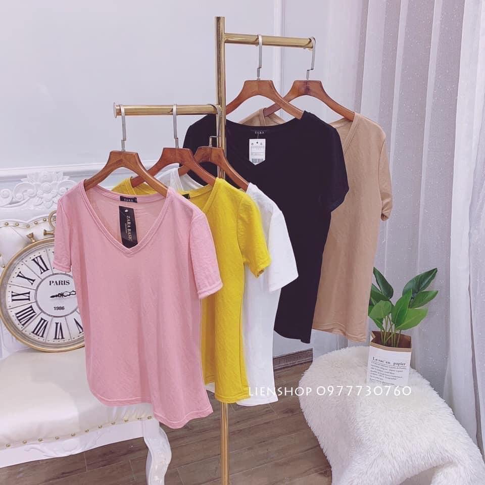ÁO PHÔNG NỮ CỔ TIM CHẤT COTTON CO GIÃN 4 CHIỀU