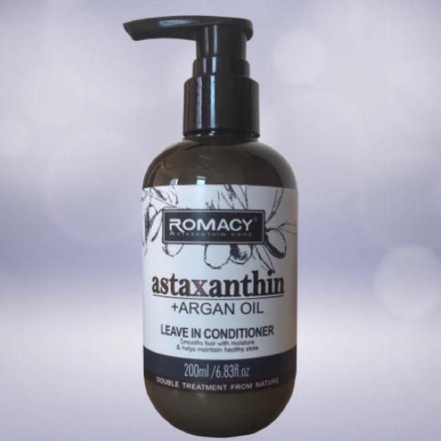 [+Tặng mũ trùm] KEM XẢ KHÔ ROMACY ASTAXANTHIN ARGAN OIL GIỮ NẾP SUÔN MƯỢT 200ml