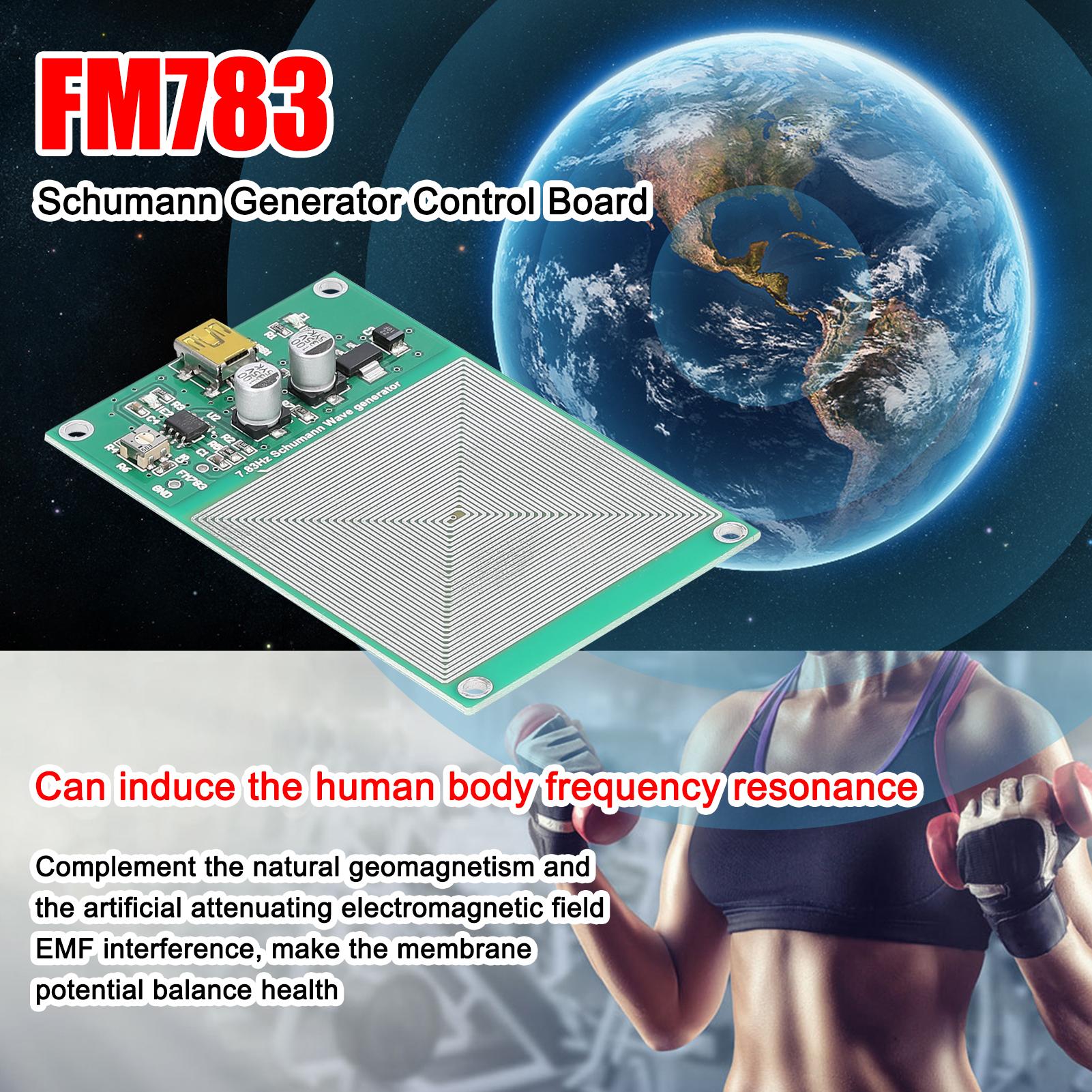 FM783 Schumann Generator Control Board Sound Improving Low Frequency Pulse Intelligentize Squarewave Generators Circuit Board Precise Frequency with USB Cable