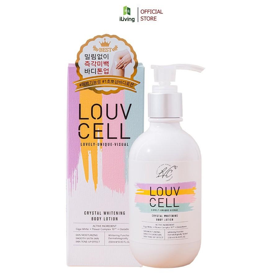 Kem dưỡng ẩm trắng da body Louv Cell Crystal Whitening Body Lotion 250ml LOUDTB250