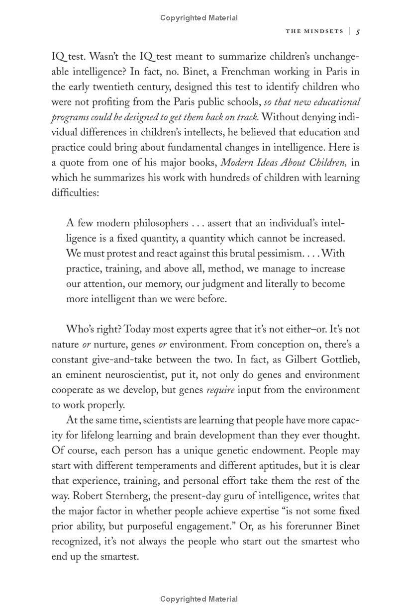 Mindset : The New Psychology of Success