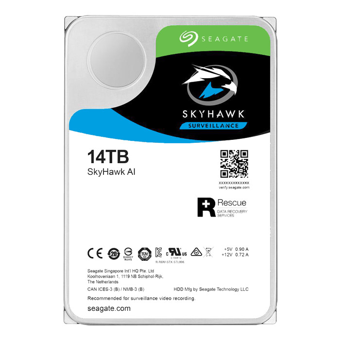 Ổ Cứng Camera HDD Seagate SKYHAWK AI  14TB/3.5/7200rpm ST14000VE0008 - Hàng Chính Hãng