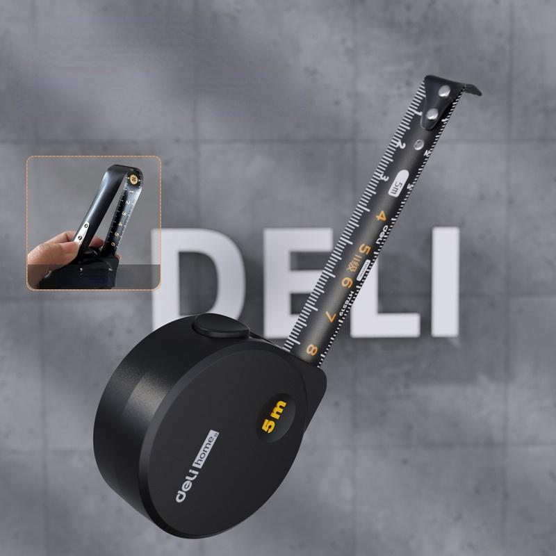 Thước Dây Bằng Thép Màu Đen 3 / 5M Đa Năng Tiện Dụng Cho Gia Đình Xiaomi Deli