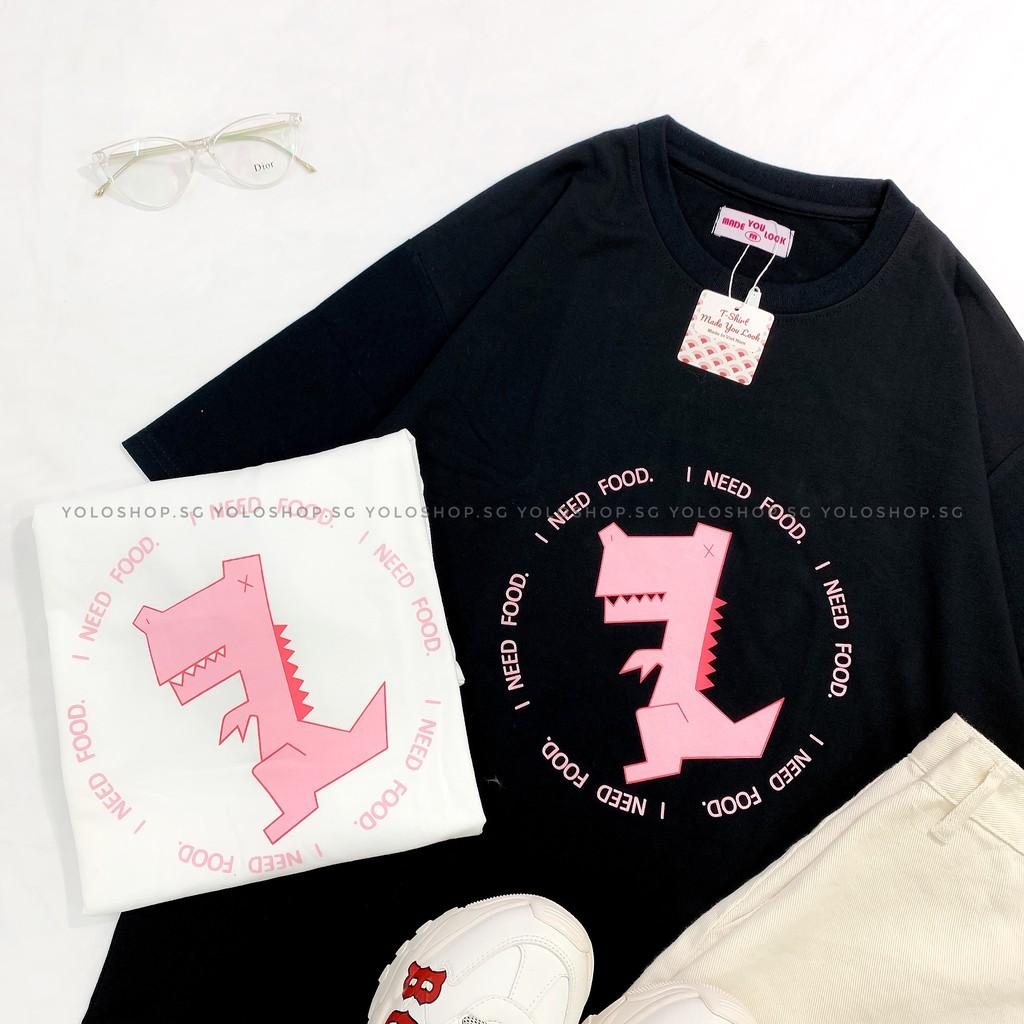 Áo thun tay lỡ I NEED FOOD phông Unisex nam nữ tee oversize form rộng pull Ulzzang Streetwear Hàn Quốc vải mềm