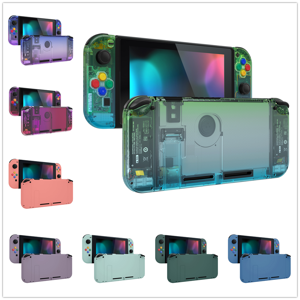 Vỏ sau thay thế eXtremeRate Soft Touch DIY Chân đế cầm tay Joycon với đầy đủ các nút cho bảng điều khiển NS Switch Màu sắc: Đỏ đam mê