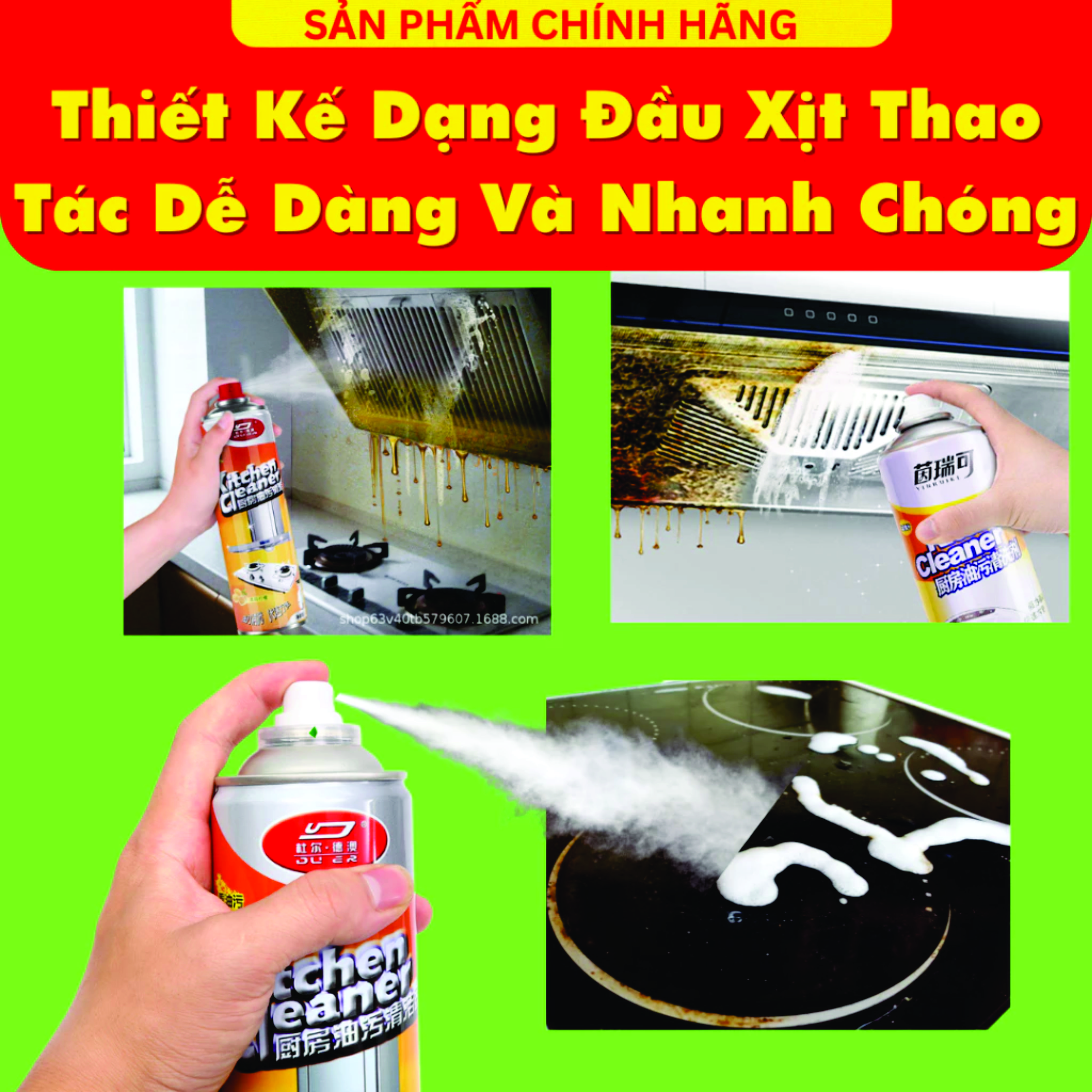 Chai Xịt Tẩy Rửa Đa Năng Kitchen Cleaner 500ml – Tẩy Rửa Nhà Bếp Dạng Bọt