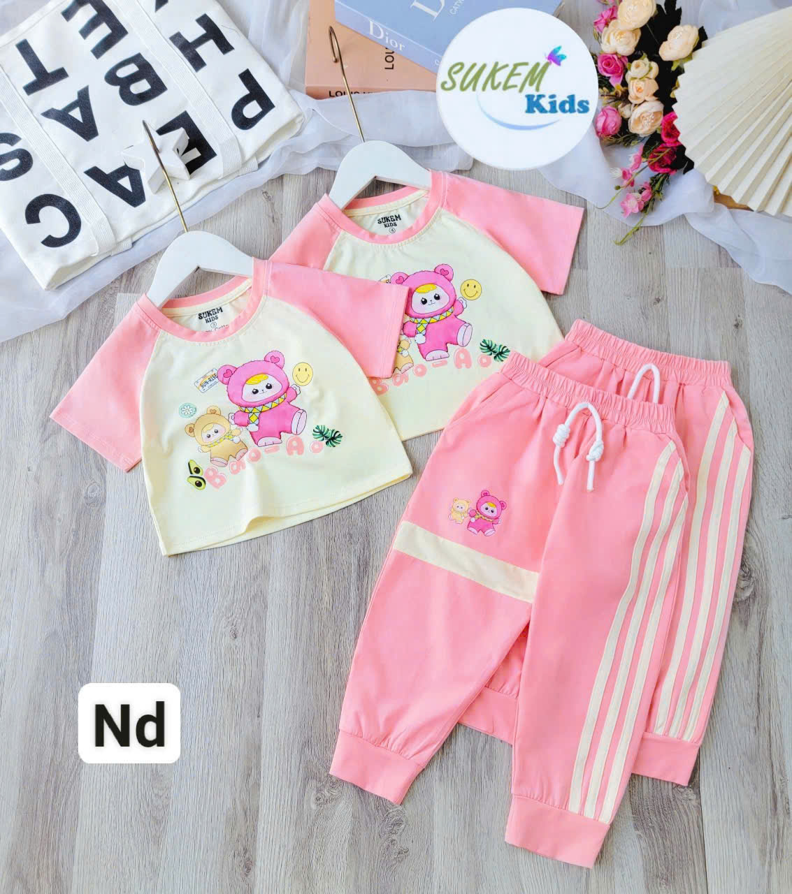 Xả hàng lẻ size set đồ bộ cho bé gái baby three vải cotton tốt từ 10-40kg
