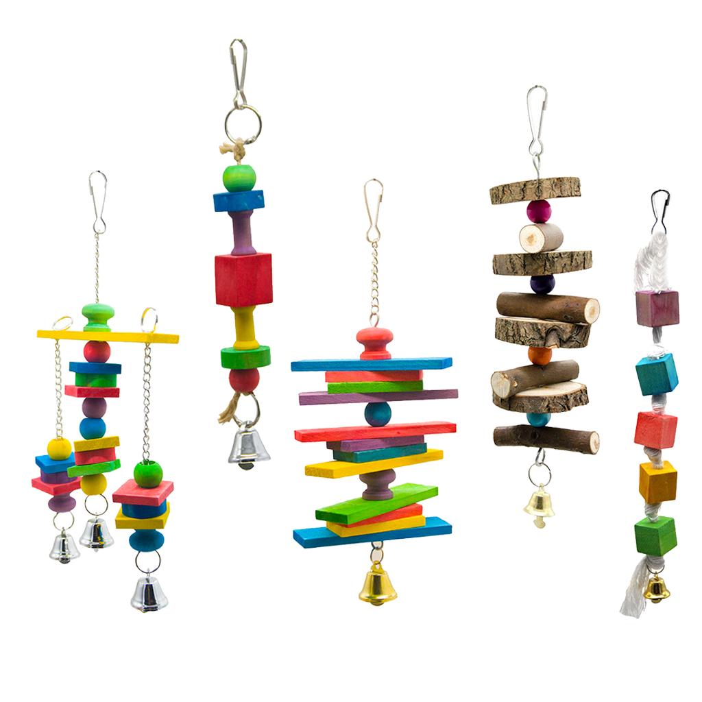 Parrot Toys Bird Swing Bite Chewing Hanging Toys Cage Decoration Type 1