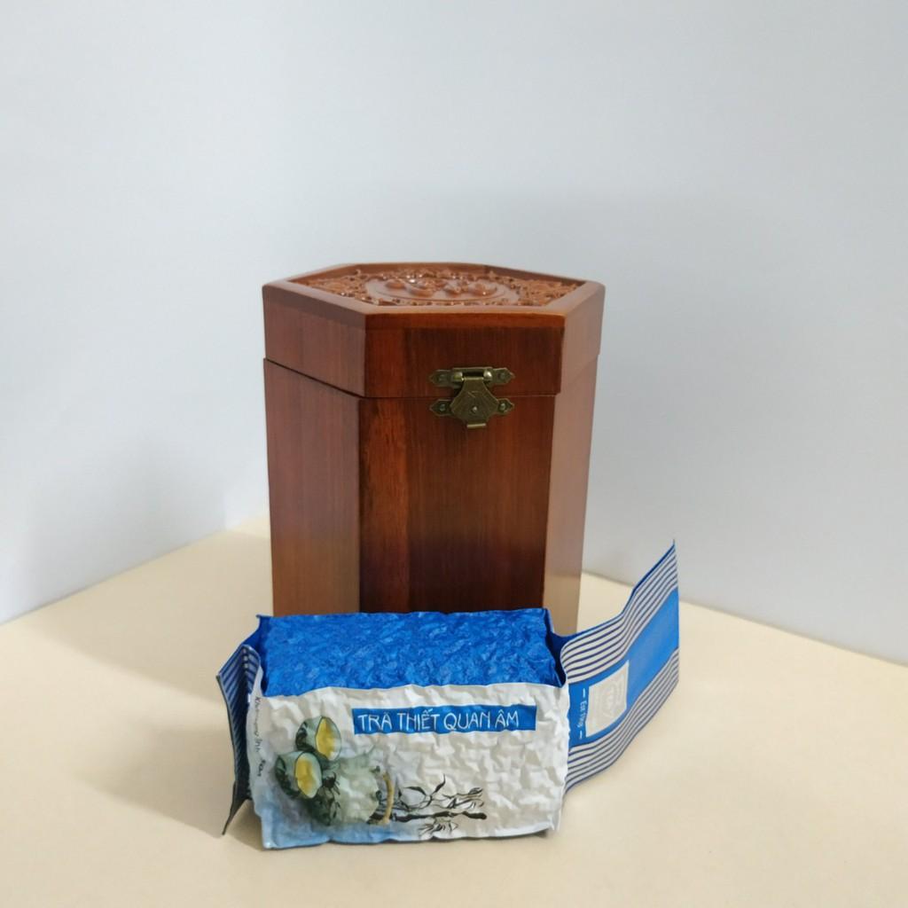 HỘP ĐỰNG GỖ HƯƠNG CHỮ PHÚC LỤC GIÁC - LOẠI CAO TO