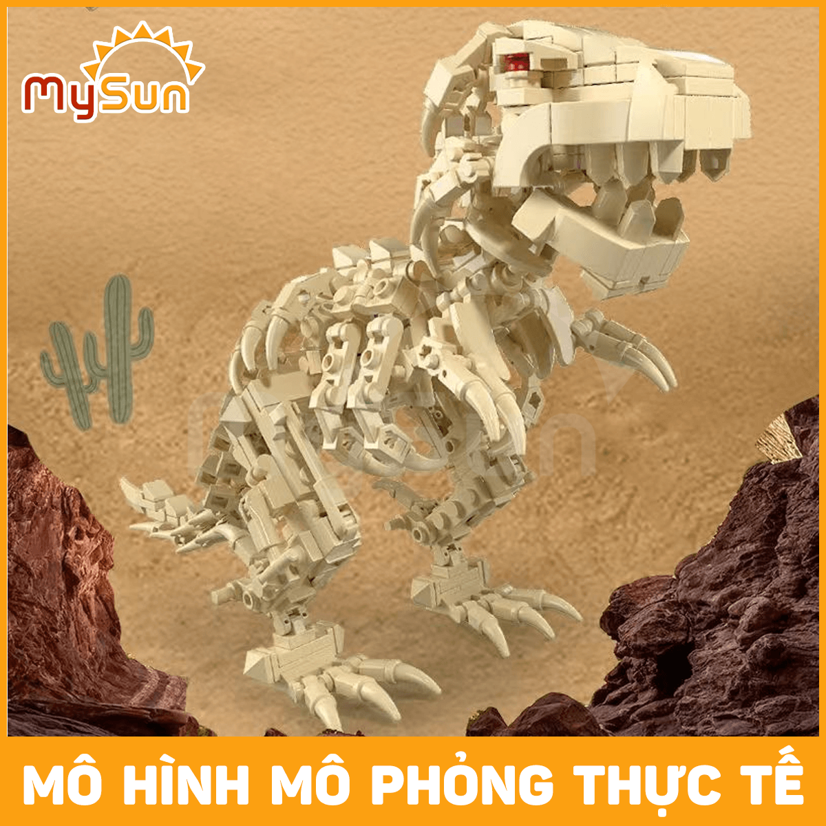 Mô hình trứng hóa thạch khủng long đồ chơi mini cho bé lắp ghép xếp MySun