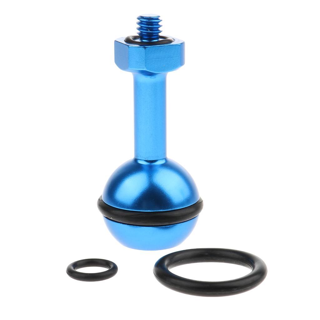 5 Pieces CNC Aluminum Alloy Diving Ball Head Mount Bracket For GoPro 6/5/4/3 , Blue & Black