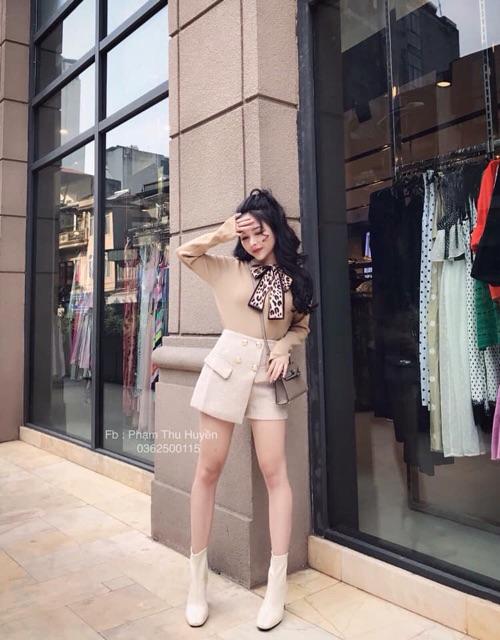 Chân váy dạ cúc