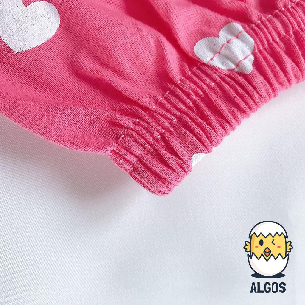 Bộ quần áo bé gái - Bộ gấu trái tim - Cotton 100% thoáng mát thấm hút mồ hôi an toàn cho bé