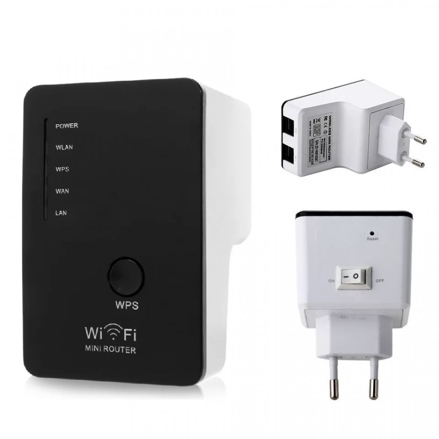 Wifi Repeater Mini Kiêm Router Phát WIfi Tốc Độ 300Mbps (Kích Sóng Hoặc Phát Từ Dây Mạng) ( Hàng nhập khẩu)