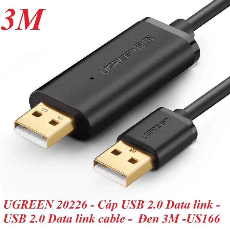 Ugreen UG20226US166TK 3M màu Đen Cáp USB 2.0 kết nối + truyền dữ liệu máy tính - HÀNG CHÍNH HÃNG