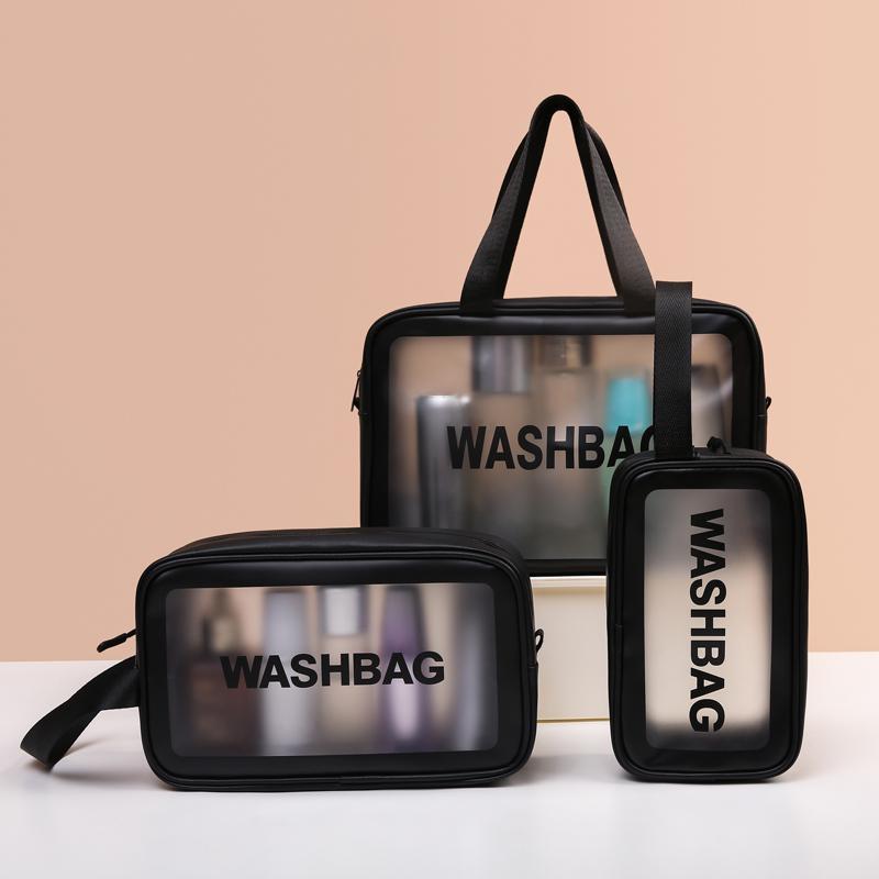 Túi đựng mỹ phẩm Bamozo washbag trong suốt có quai cao cấp