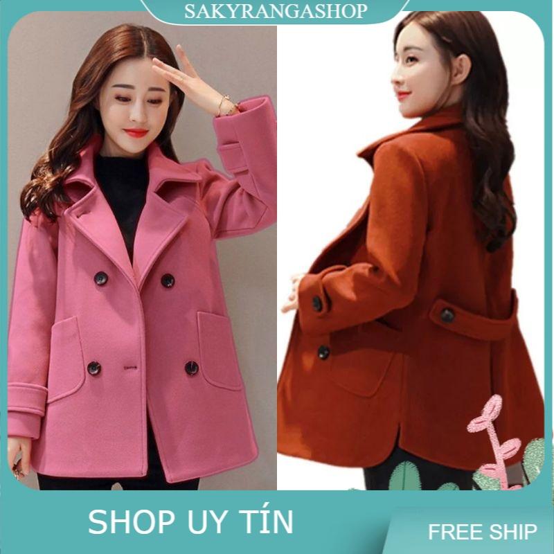 ÁO KHOÁC DẠ CỔ VEST DÁNG NGẮN HÀNG NHẬP