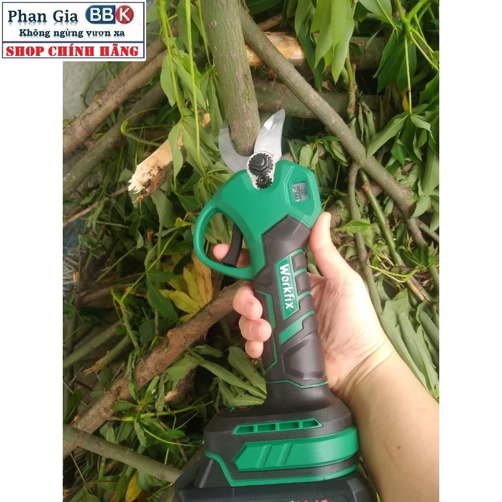 Kéo cắt cành pin WORKFIX WF-CP30BL, Động cơ Không chổi than, Màn hình led hiển thị- Bảo hành chính hãƞg