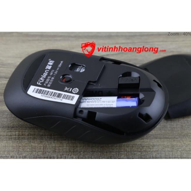 Chuột không dây USB Fuhlen M70 đen - Hàng Chính hãng - Vi tính Hoàng Long