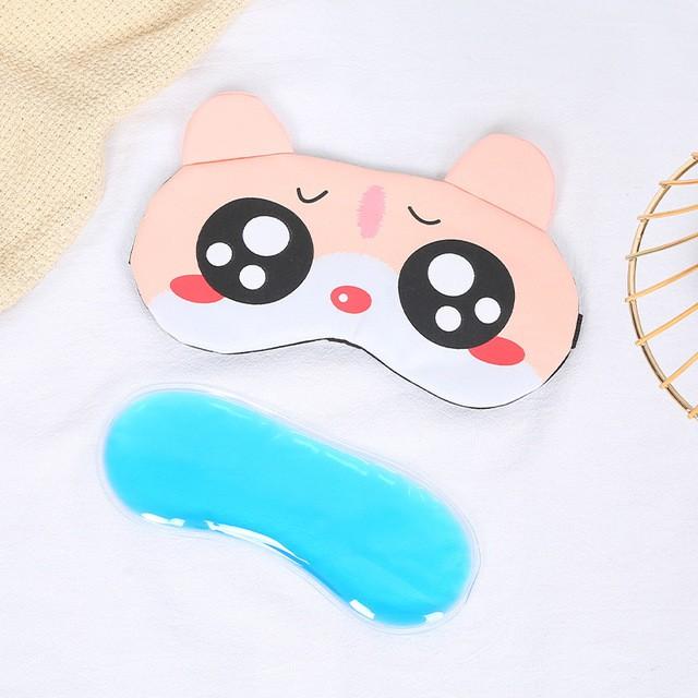 Miếng bịt mắt ngủ hình mèo cute kèm túi gel làm nóng/lạnh