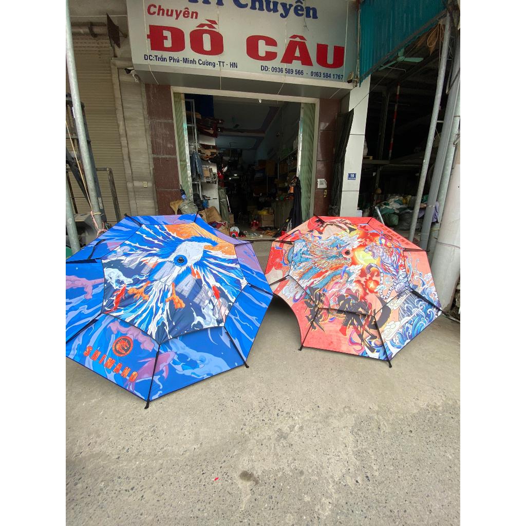 Ô Câu Cá Ô Dù Che Nắng Mưa 2 Tầng Thần Điểu Long Tranh Hổ Đấu Bản Cao Cấp Chống Tia UV Đồ Câu Việt Bắc