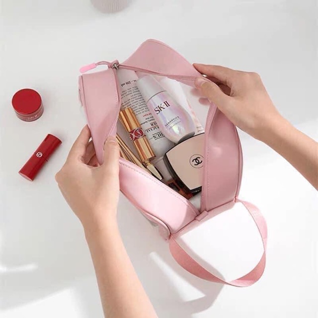 Bộ 3 túi xách Washbag, chất liệu PVC đựng mỹ phẩm, đồ make up... có quai Tima.lala Tặng kèm móc khóa mica xanh tròn - Nhiều Lựa Chọn [bo3tuixach,bo3tuixachgiare,set3tuiWashbag]