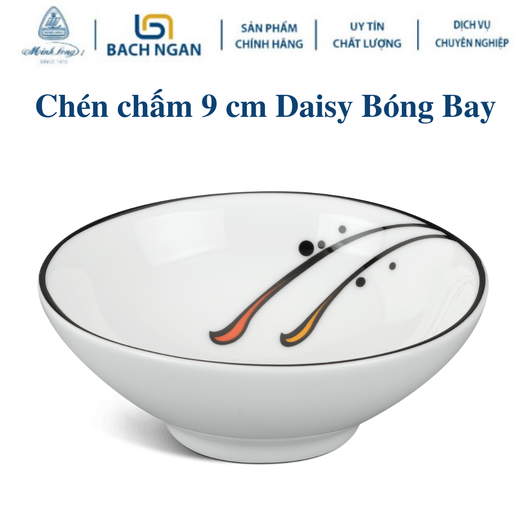 Chén chấm 9 cm Daisy Bóng Bay Bằng sứ, Hàng Đẹp, Cao Cấp, Dùng Trong Gia Đình, Đãi Khách, Tặng Quà Tân Gia