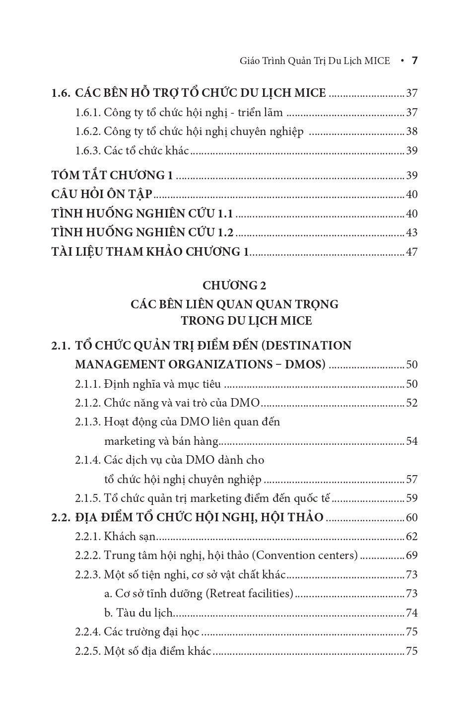 Giáo Trình Quản Trị Du Lịch MICE