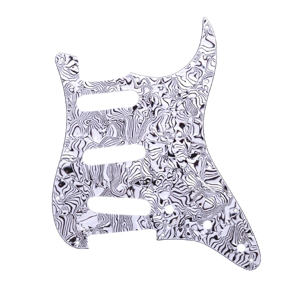 Electric Guitar Pickguard 3-Ply SSS Scratch Plate For ST SQ Strat Style Guitars