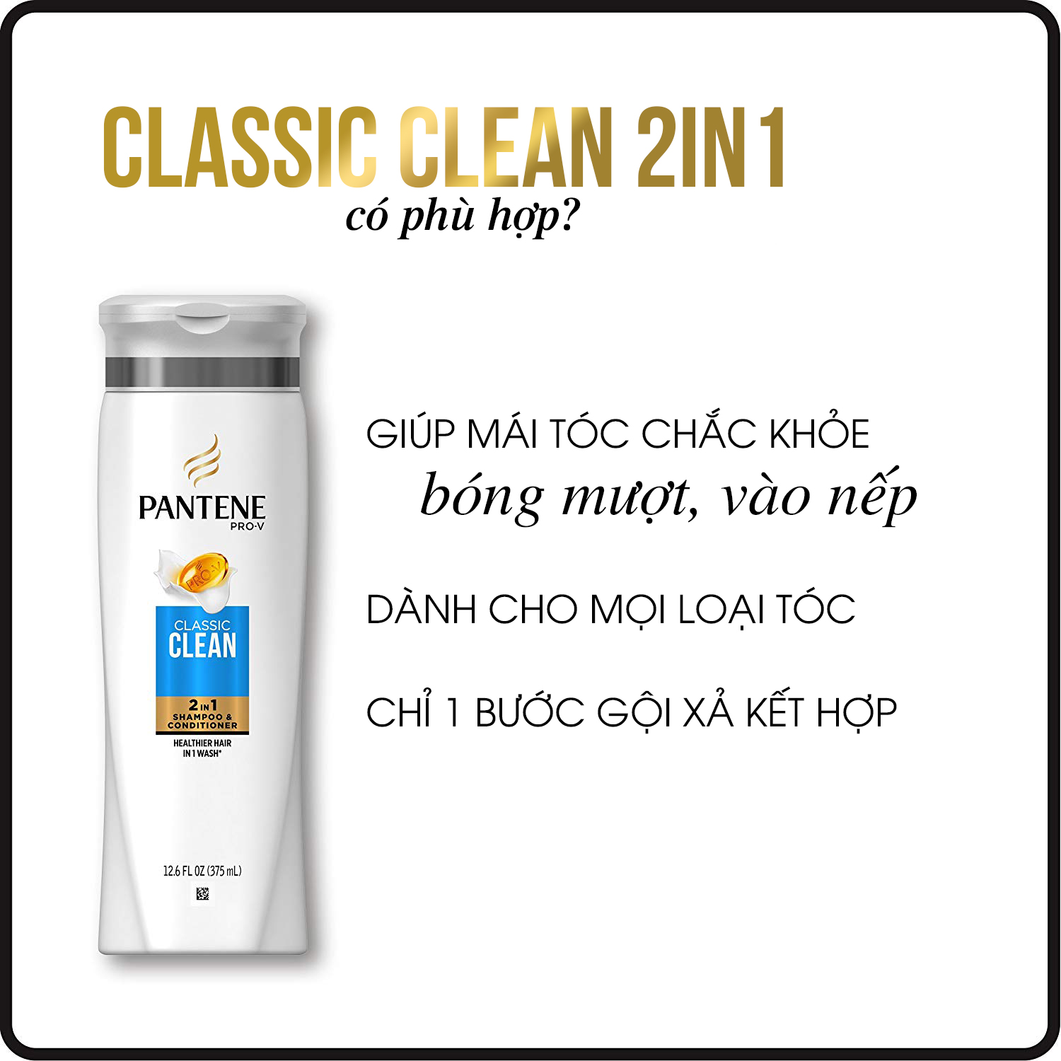 Dầu Gội &amp; Xả Pantene 2IN1 chai 375ml