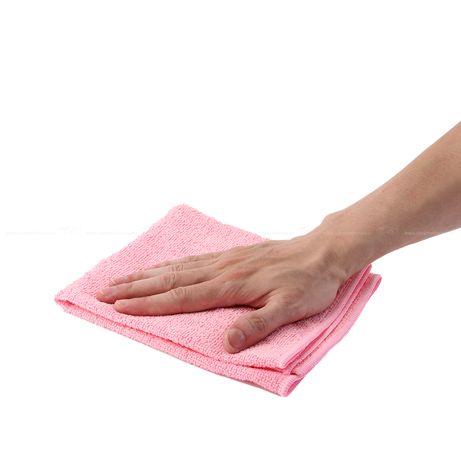 Khăn Lau Microfiber CIND Màu Hồng (40*40cm)