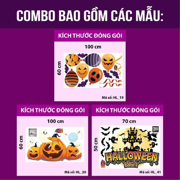 DECAL TRANG TRÍ HALLOWEEN COMBO SỐ 7