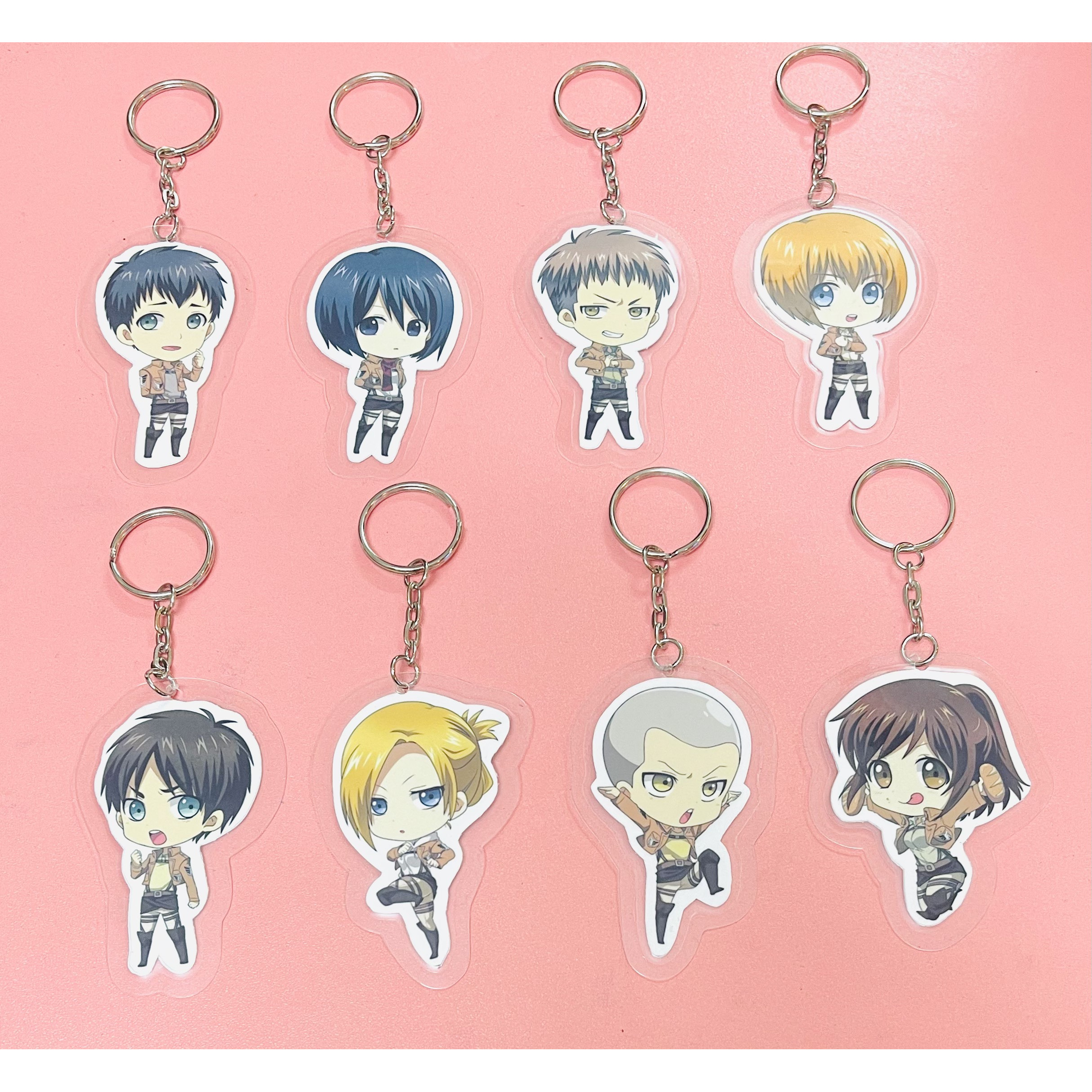 Set 8 Móc khóa cắt tỉa Attack On Titan