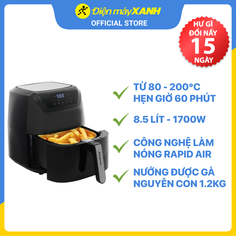 Nồi chiên không dầu Kangaroo KG8AF1A 5.5 lít - Hàng chính hãng