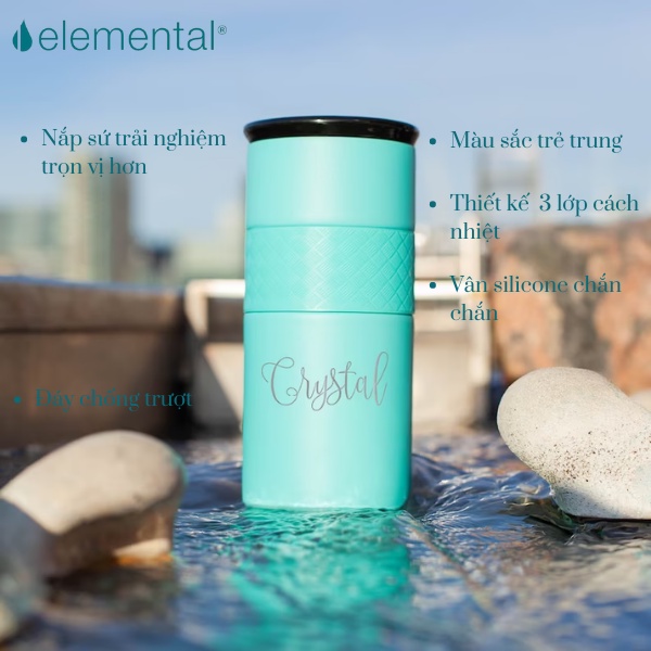 Set hộp quà tặng Sinh nhật, set Niềm Tin, bình giữ nhiệt và ly giữ nhiệt Elemental