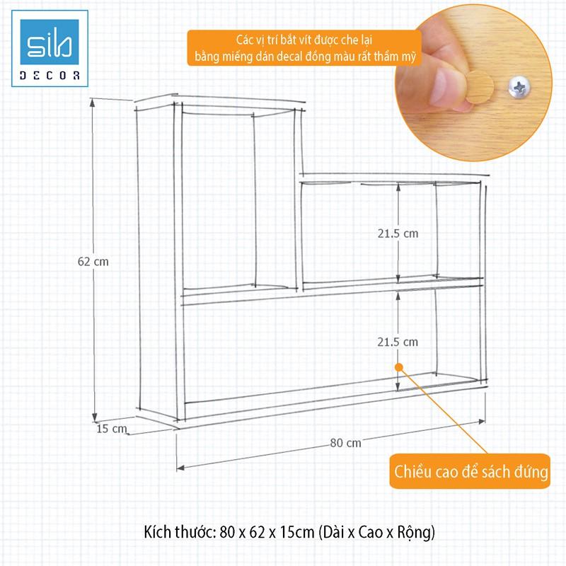 Kệ Để Sách Treo Tường L Hiện Đại Thương Hiệu SIB Decor