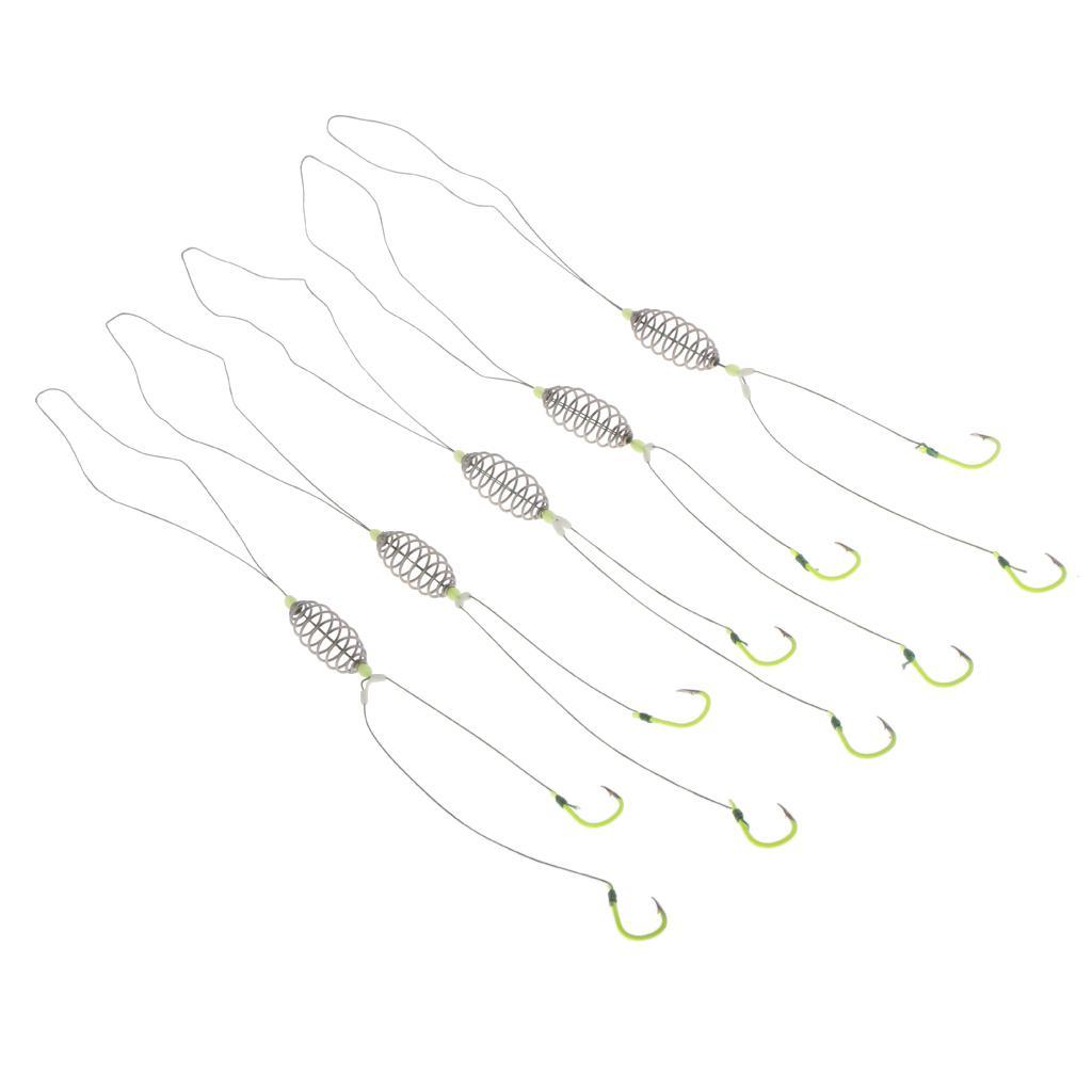 5 Pieces Spring Explosion Fishing Hook Group Carp Fishing Circle Barbed Hook