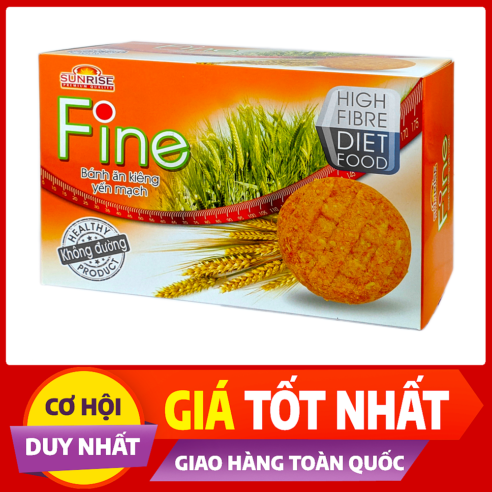 Bánh ăn kiêng Fine vị yến mạch nguyên chất