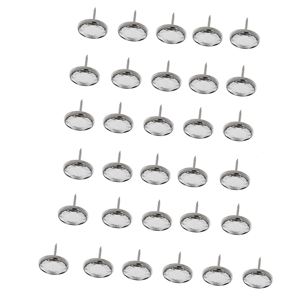 50x) Hải Đăng Pha Lê Nút Bấm Móng Tay cho Bọc Tủ Đầu Giường Sofa Ghế 20mm