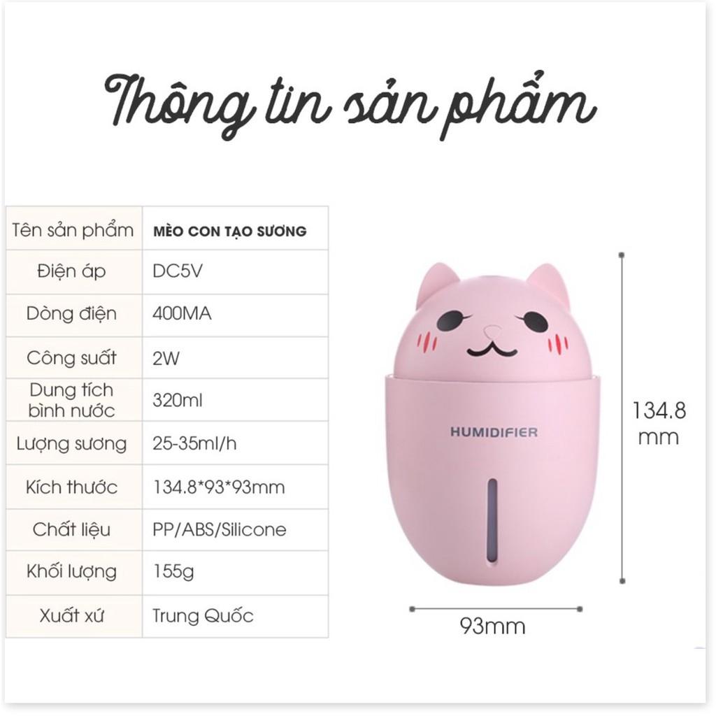 Máy làm mát phun sương tạo ẩm để bàn Humidifier (Hình chú mèo con)